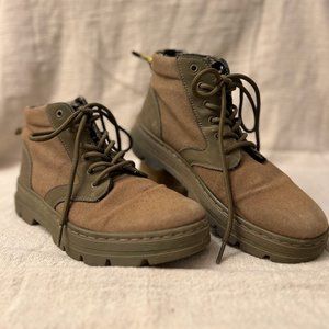Vintage Dr. Marten Airwalk Canvas Fatigue Green Boots